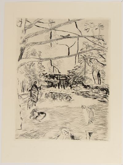 Le Parc Monceau (acquaforte), 1937