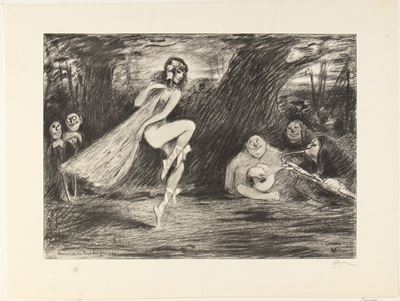 Danseuse au pays des gnomes (litografia, tiratura 35/500?, su carta Arches)