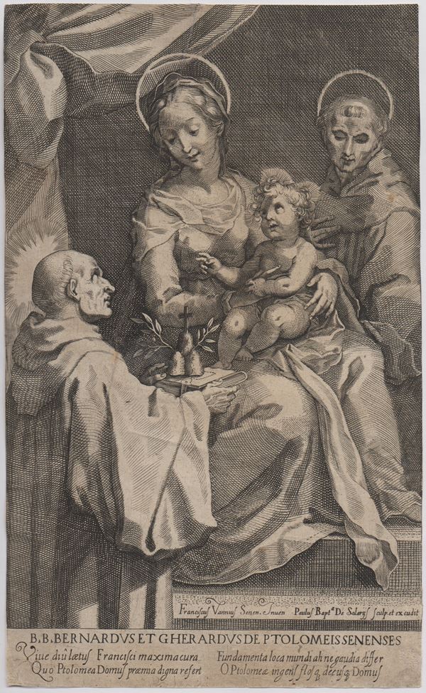 Madonna and Child with Saint Bernardino, after Francesco Vanni