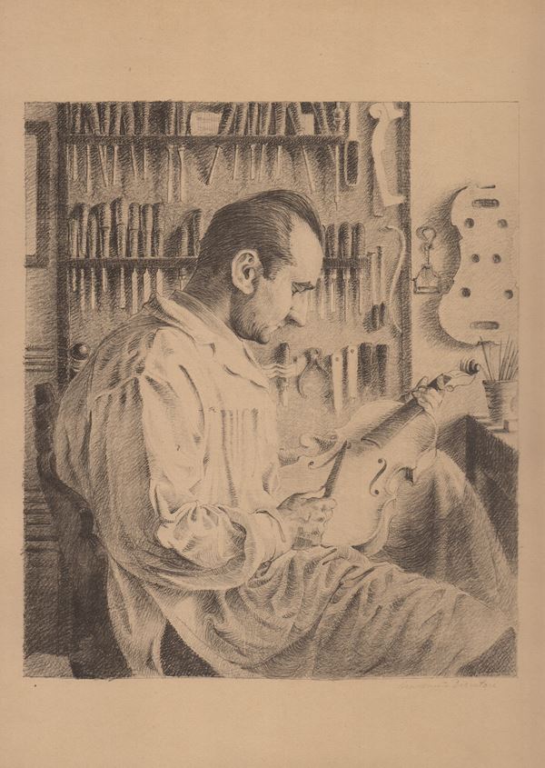 The violin maker Giacomo Bisiach