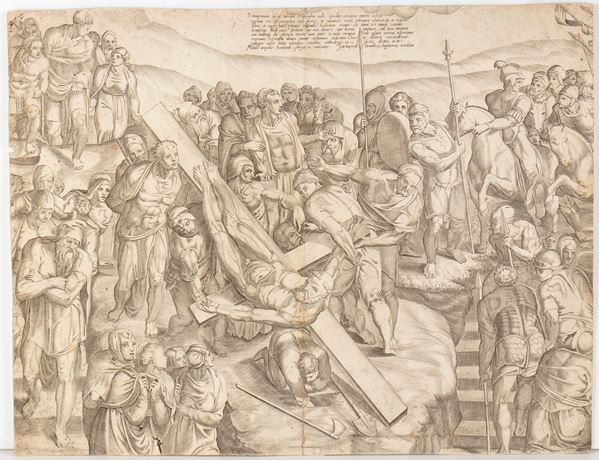 Giovanni Battista Cavalieri - Martitio di S. Pietro, da Michelangelo