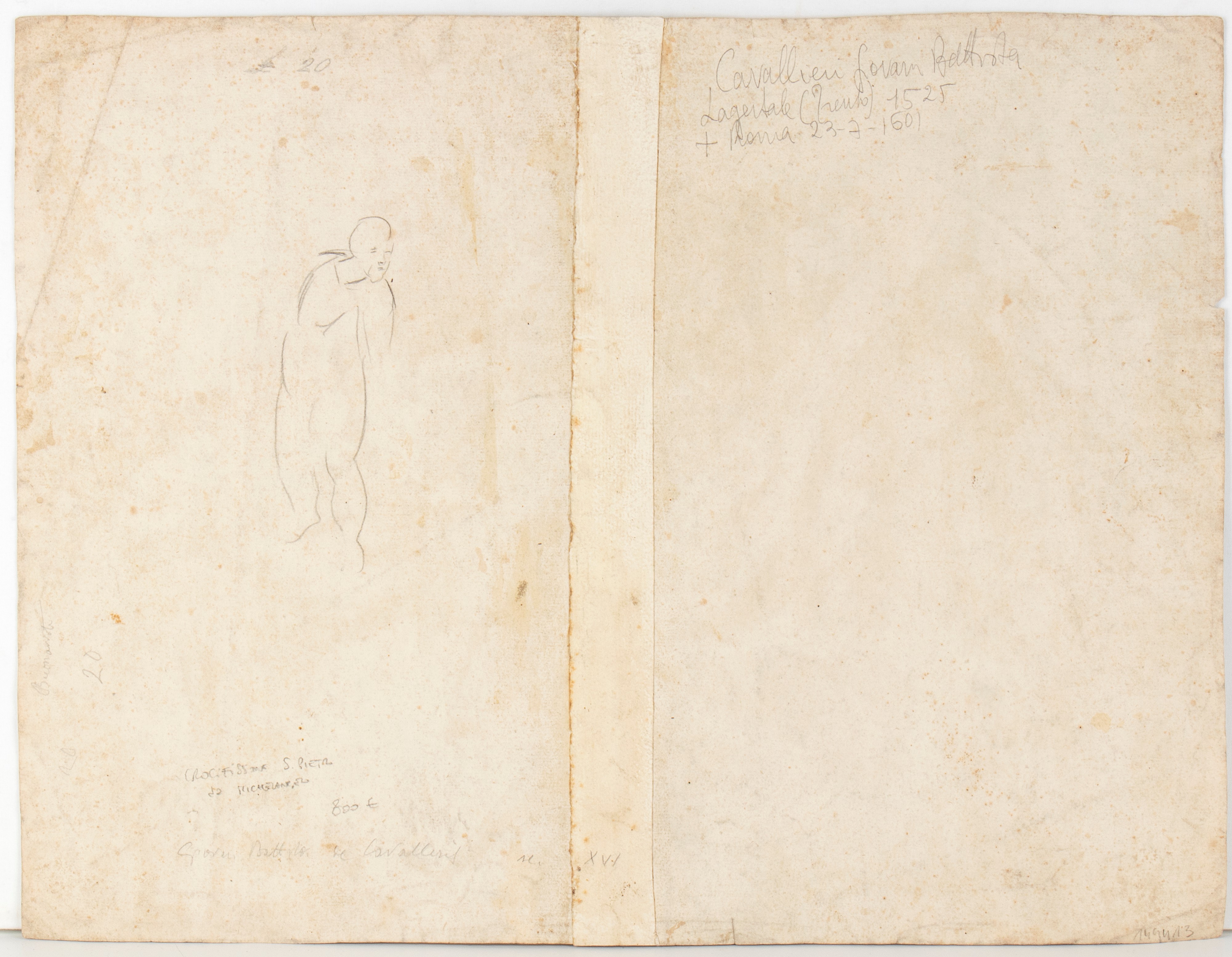 Giovanni Battista Cavalieri - Martitio di S. Pietro (da Michelangelo), bulino