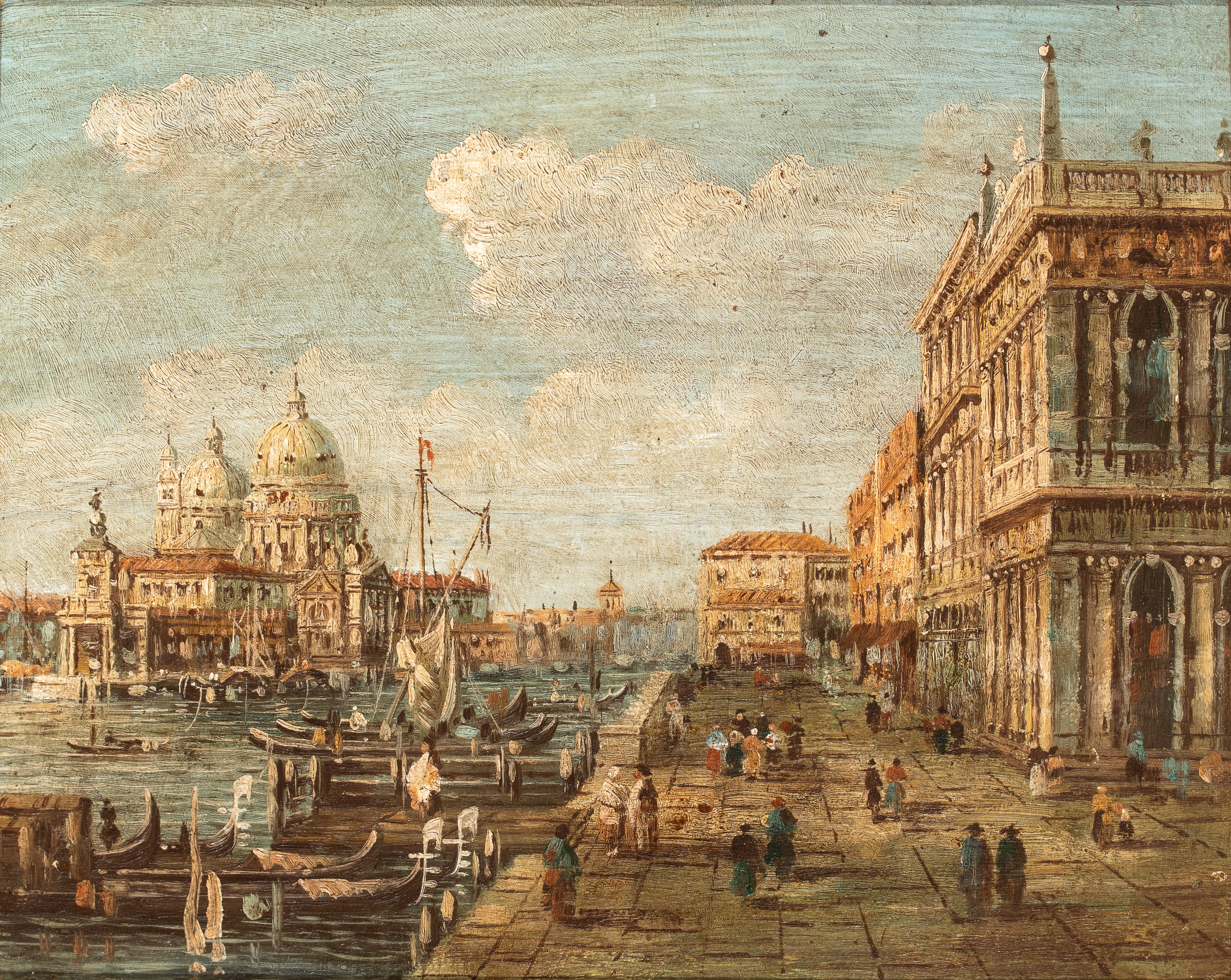 Giovanni Antonio Canal Detto il Canaletto - Vedute veneziane su rame (coppia di dipinti)