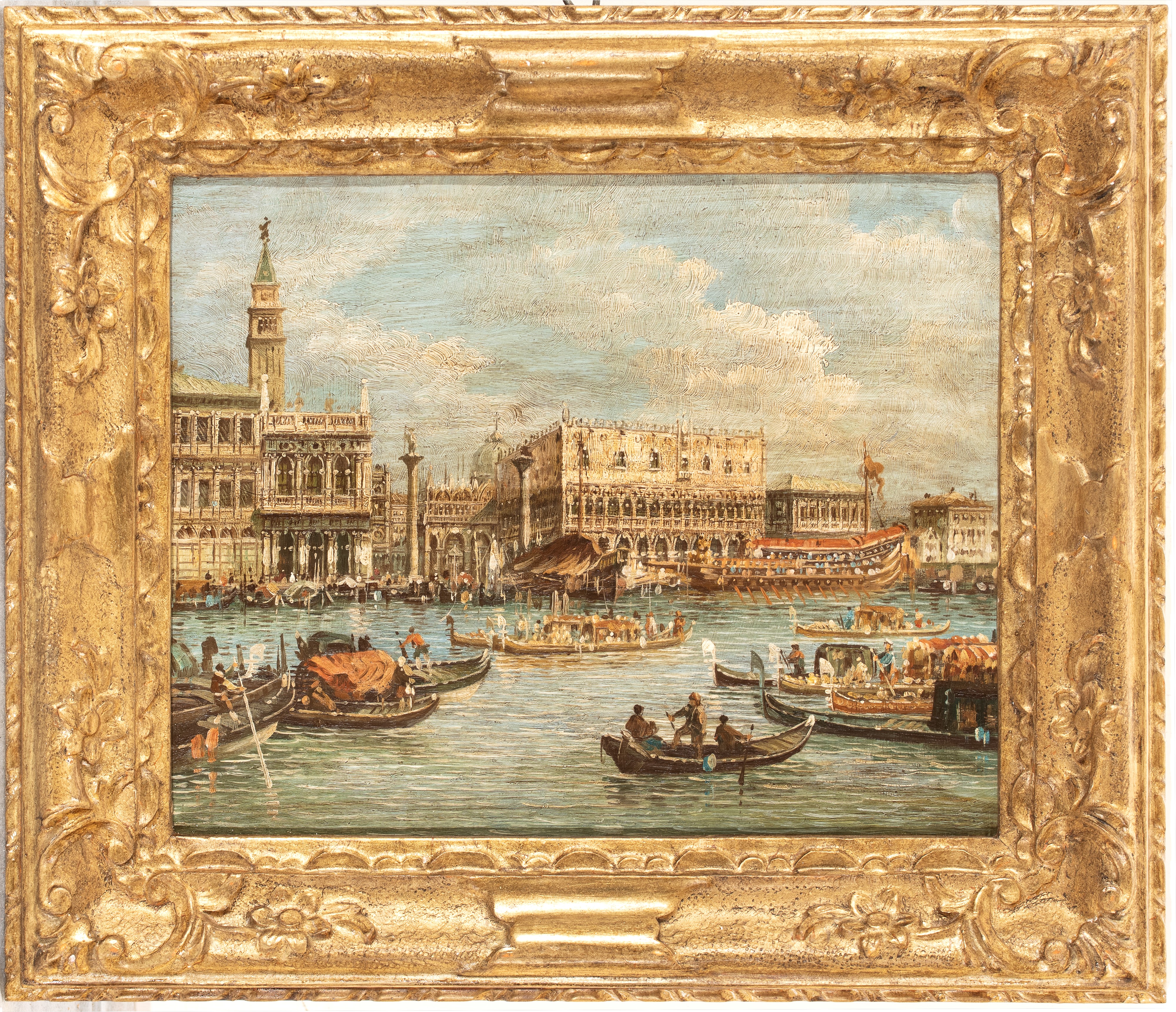 Giovanni Antonio Canal Detto il Canaletto - Vedute veneziane su rame (coppia di dipinti)