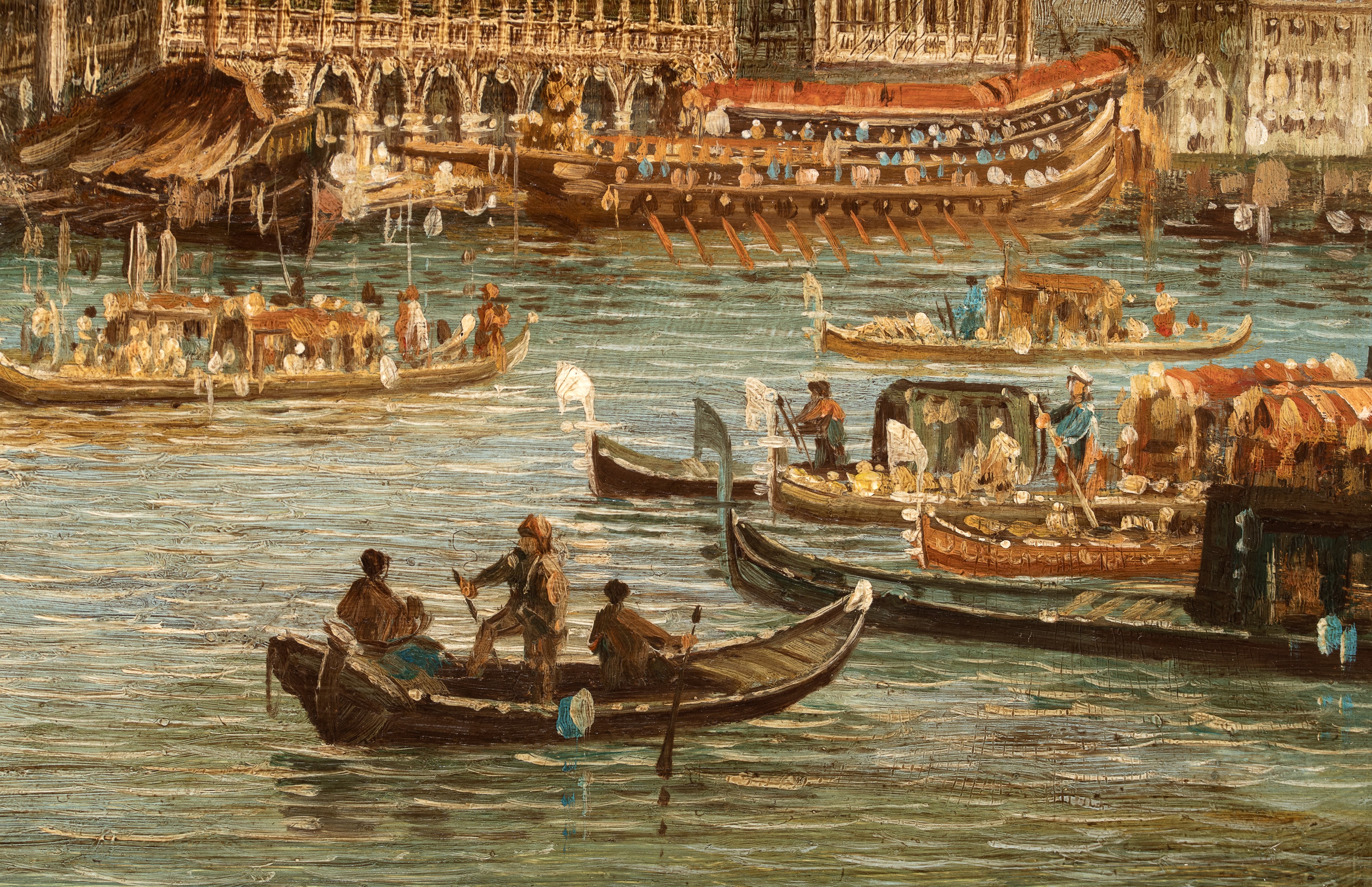 Giovanni Antonio Canal Detto il Canaletto - Vedute veneziane su rame (coppia di dipinti)