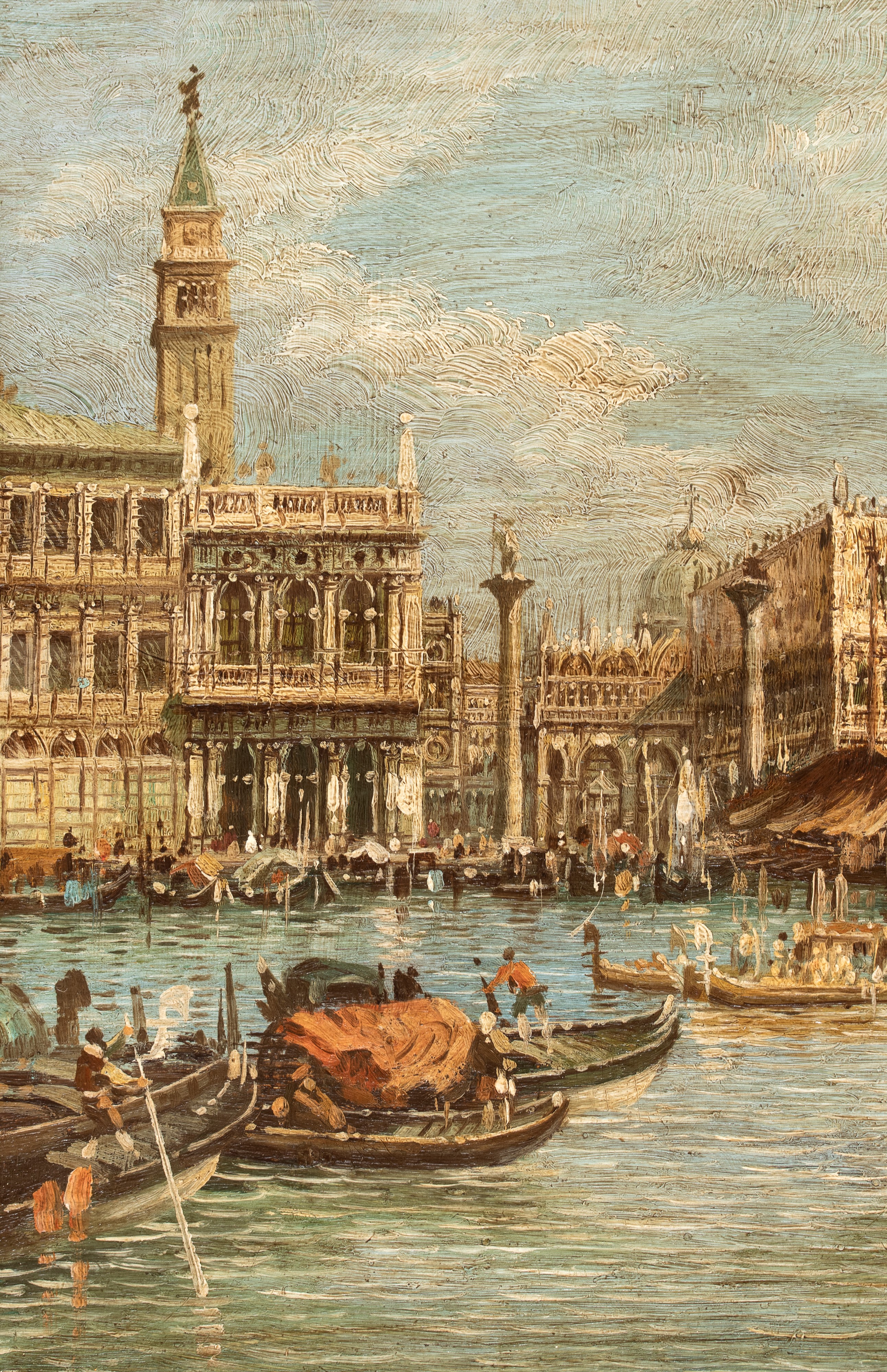 Giovanni Antonio Canal Detto il Canaletto - Vedute veneziane su rame (coppia di dipinti)
