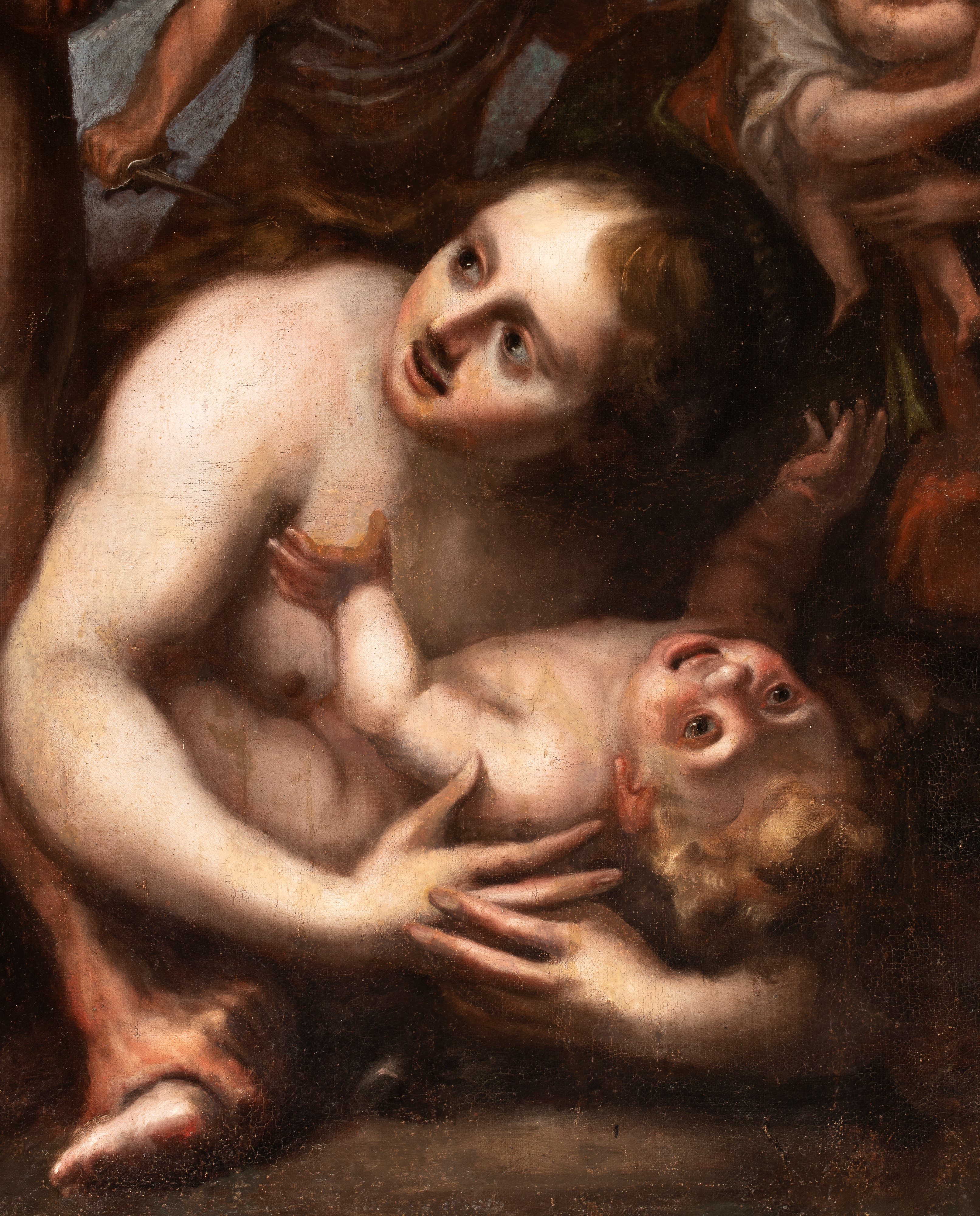 Artista Lombardo, XVII Secolo - Strage degli innocenti, olio su tela