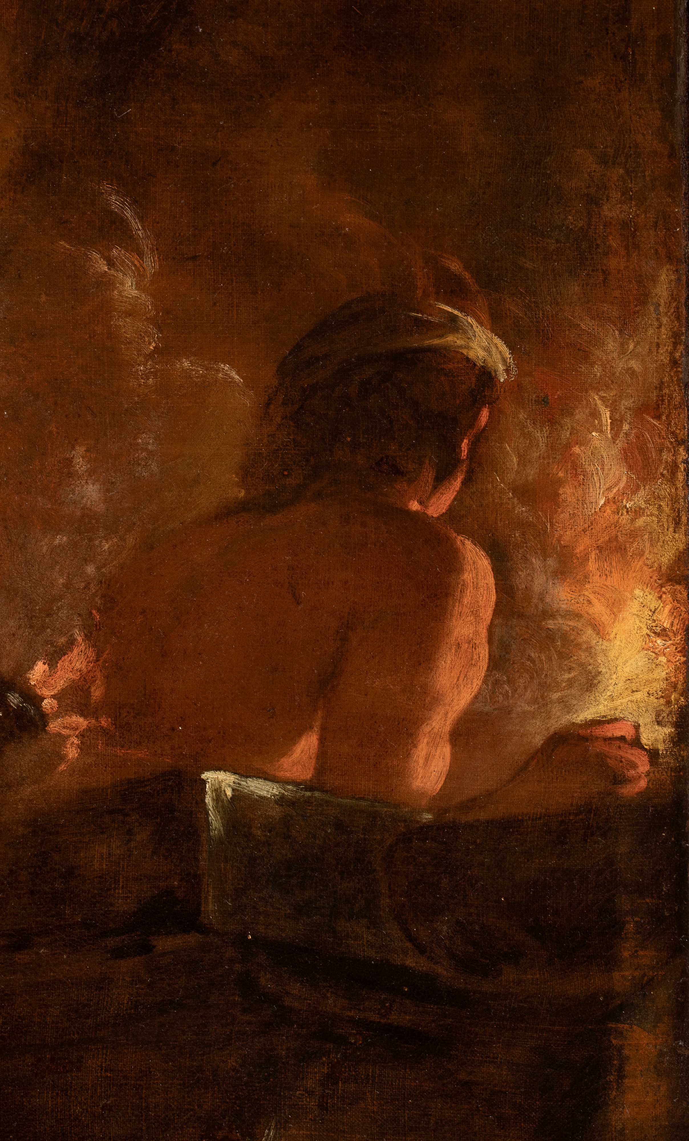Artista Francese, XVIII Secolo - Venere nella fucina di Vulcano, olio su tela