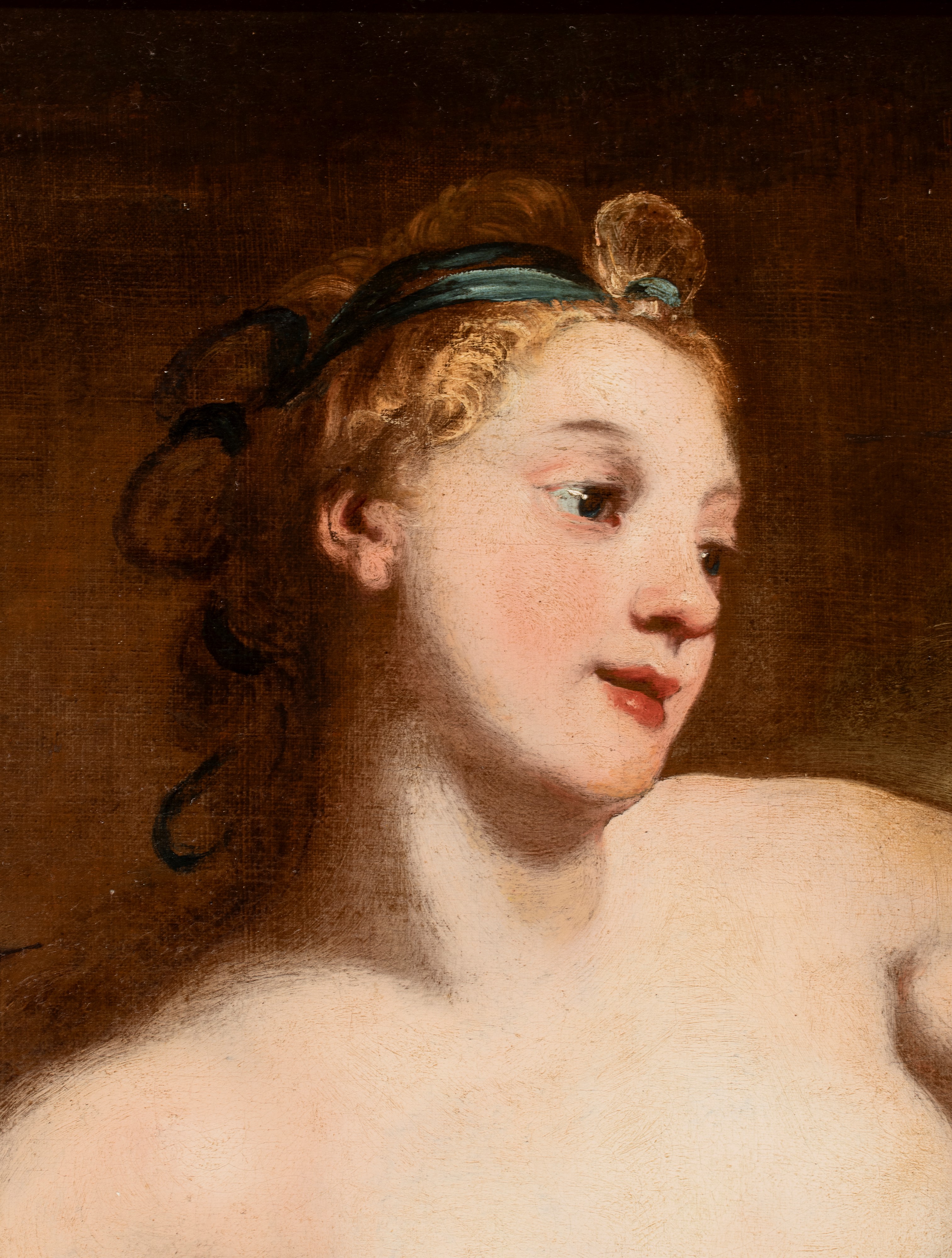 Artista Francese, XVIII Secolo - Venere nella fucina di Vulcano, olio su tela