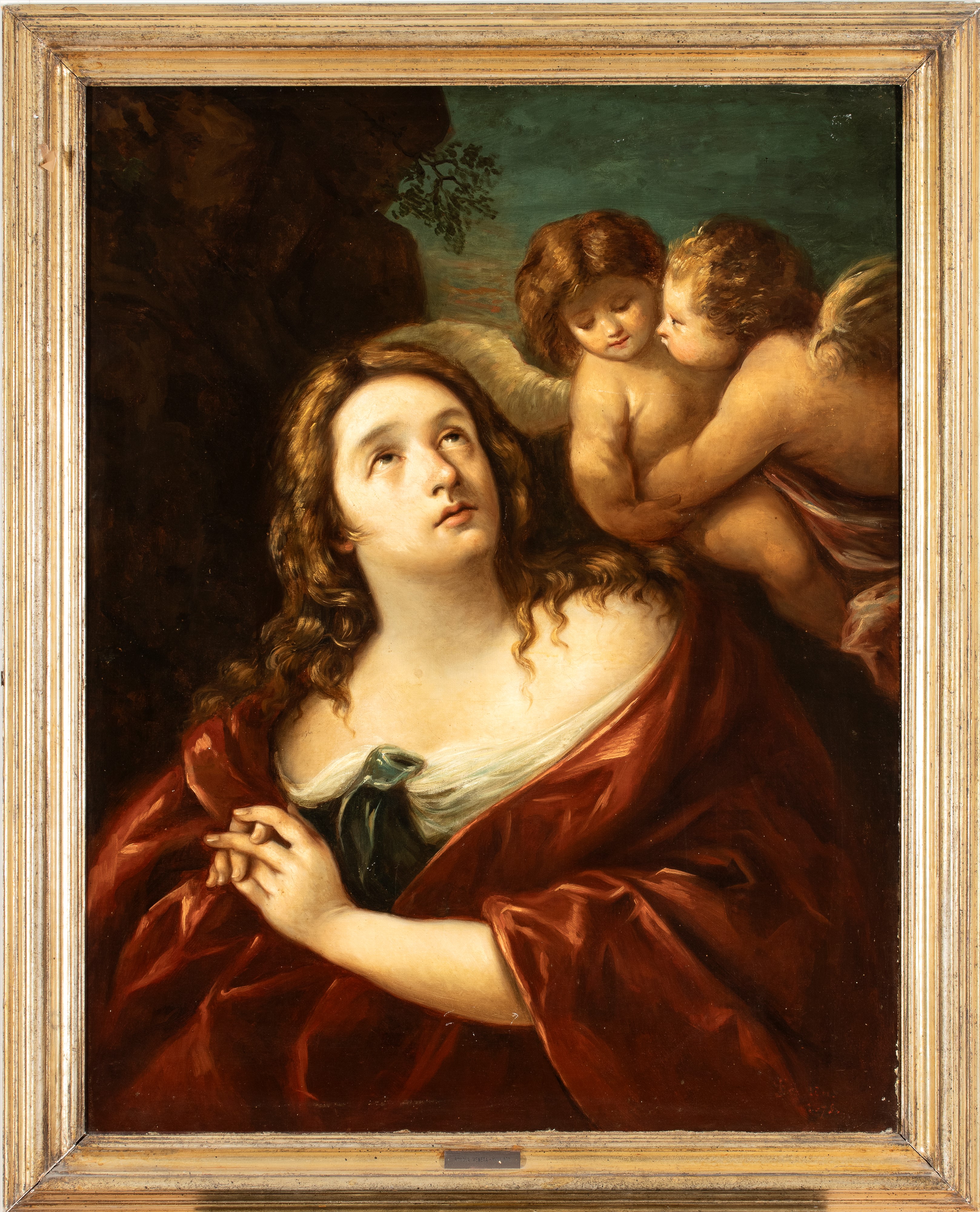 Artista Emiliano, XVIII Secolo - Maddalena penitente, olio su tela