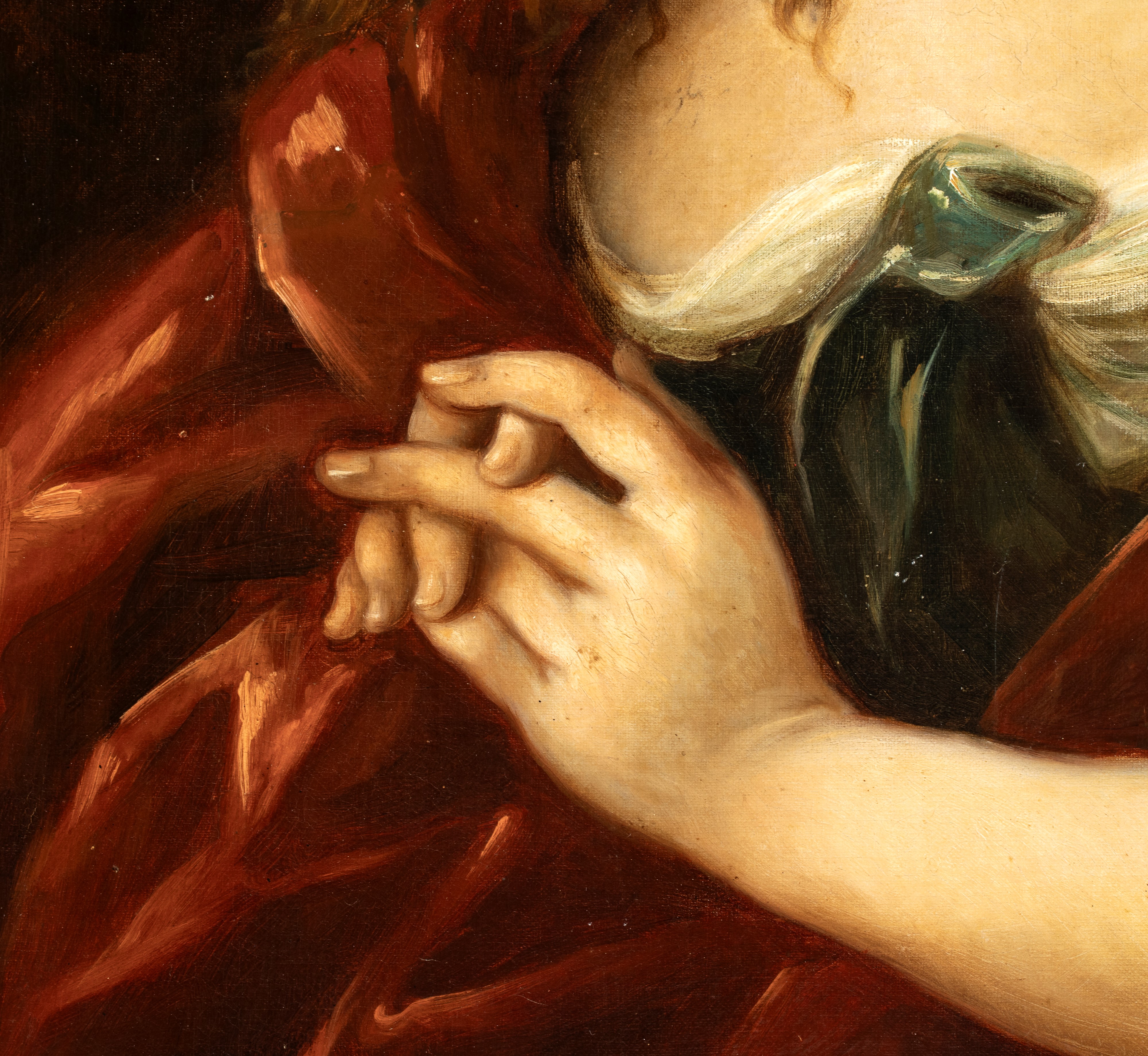 Artista Emiliano, XVIII Secolo - Maddalena penitente, olio su tela