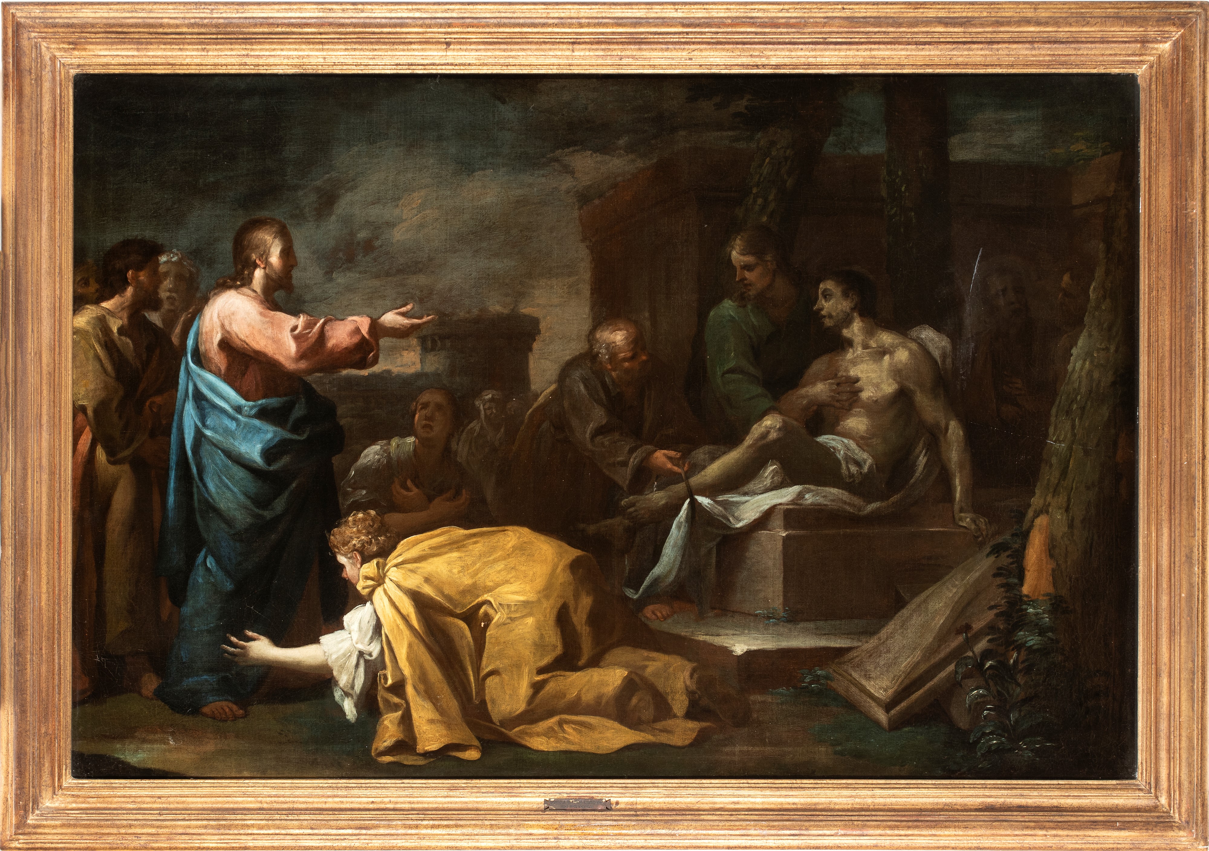Artista Napoletano, XVIII Secolo - Resurrezione di Lazzaro, olio su tela