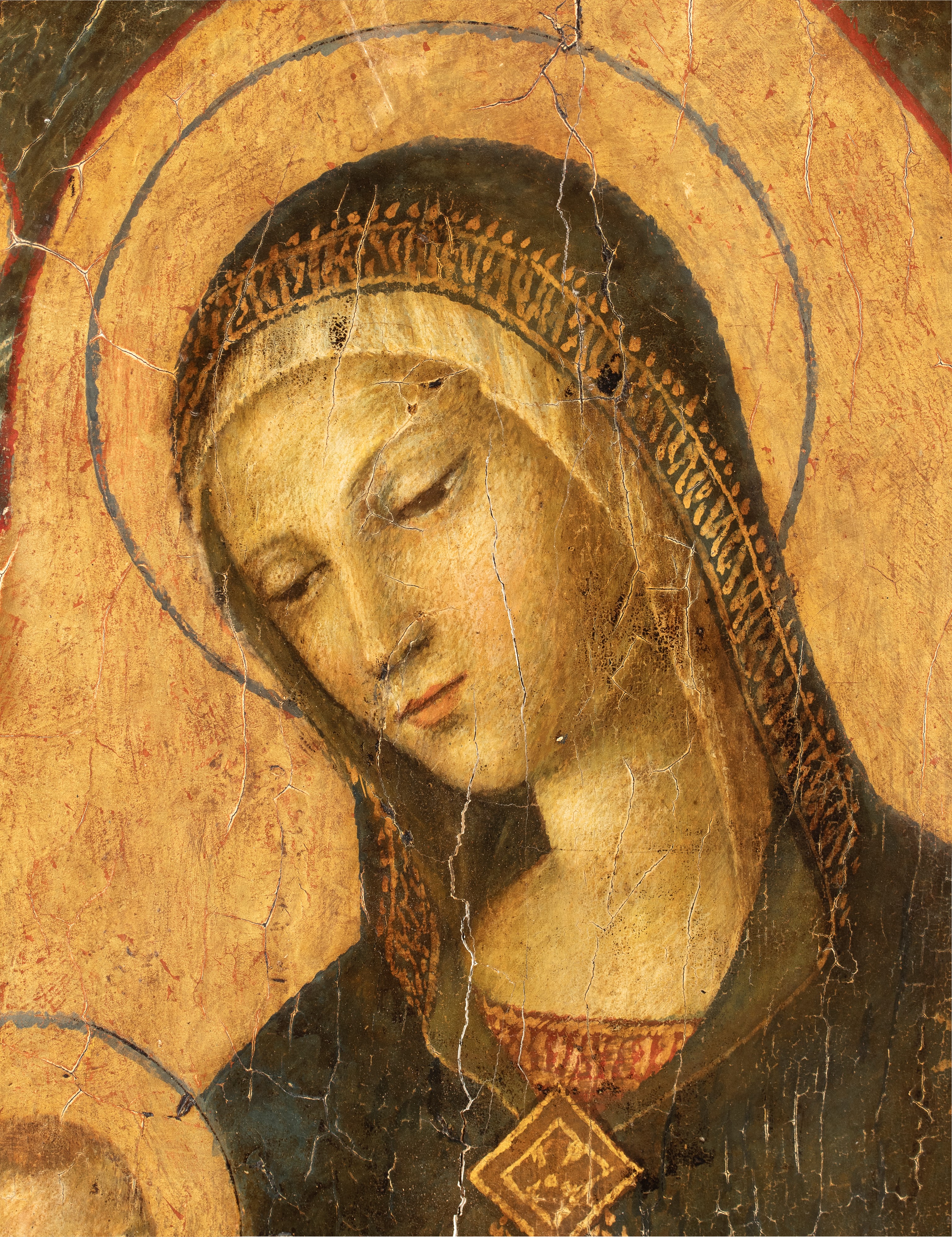 Pittura Toscana, XV Secolo - Madonna con Bambino, tempera su tavola (XIX-XX secolo)