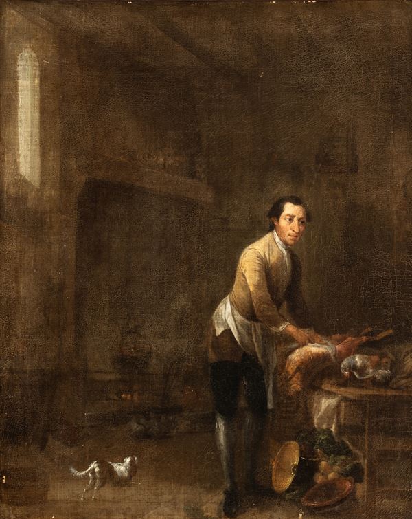 Artista fiammingo, XVIII secolo - The butcher shop