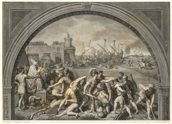 Battle of Ostia, after Tommaso Minardi, after Raphael