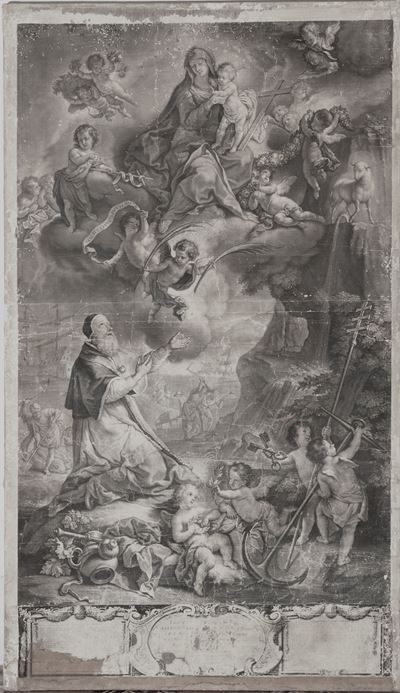 Papa Clemente (da Johann Evangelist Holzer), mezzatinta