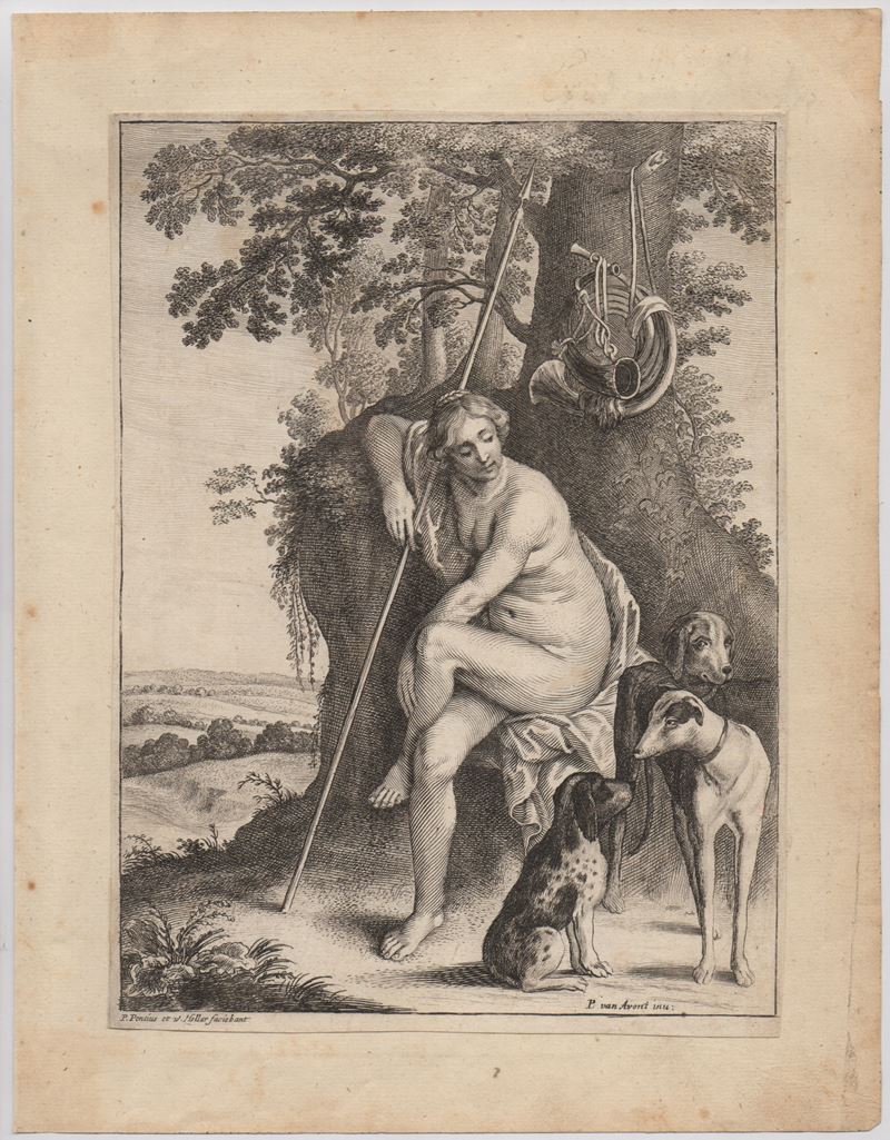 Hollar, Diana da Peeter van Avont (acquaforte, bulino e puntasecca)