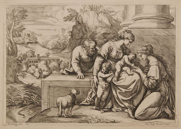 Il Matrimonio mistico di Santa Caterina, da Annibale Carracci