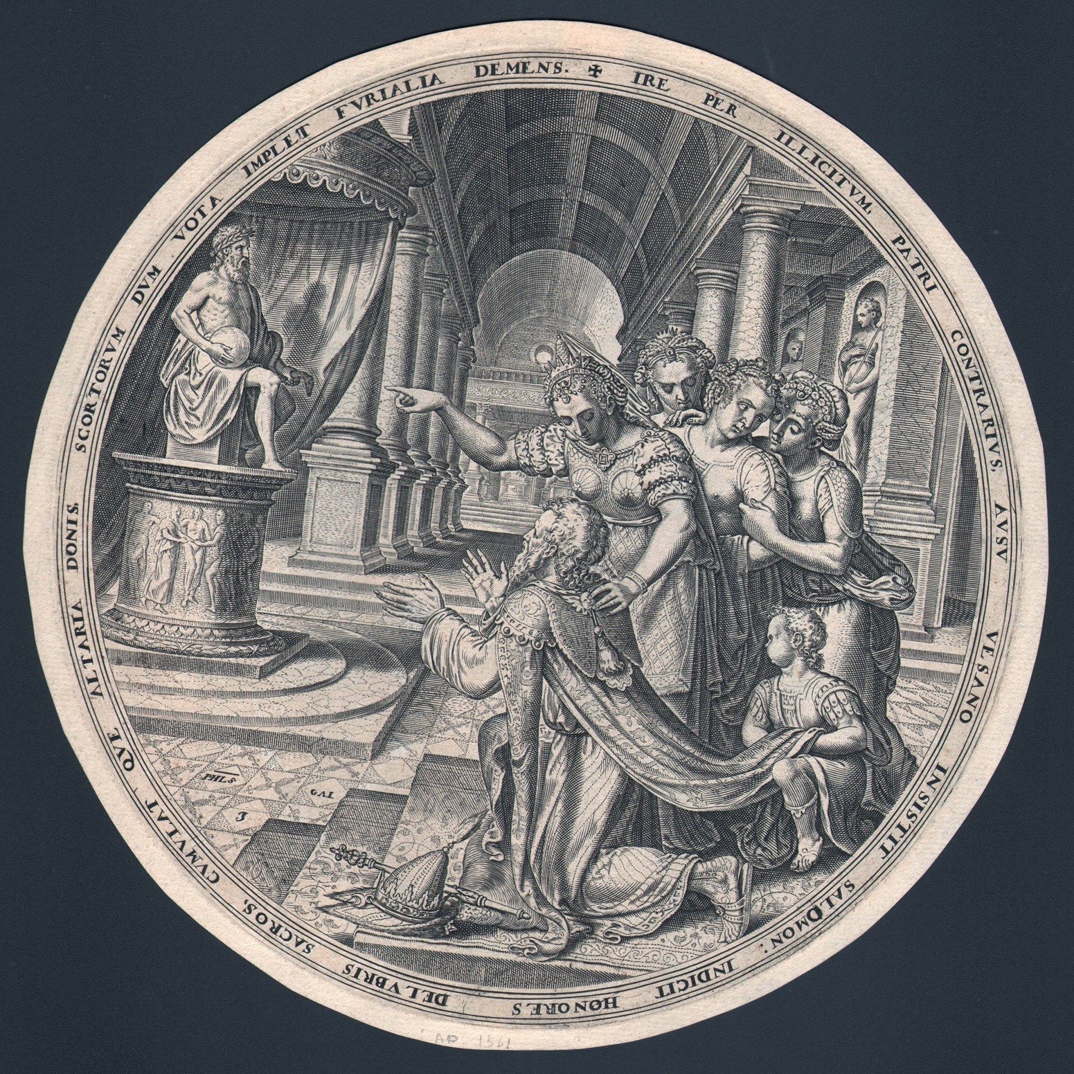 Philip Galle - Il potere delle donne: Eva offre ad Adamo il frutto proibito; Lot e le sue figlie;...