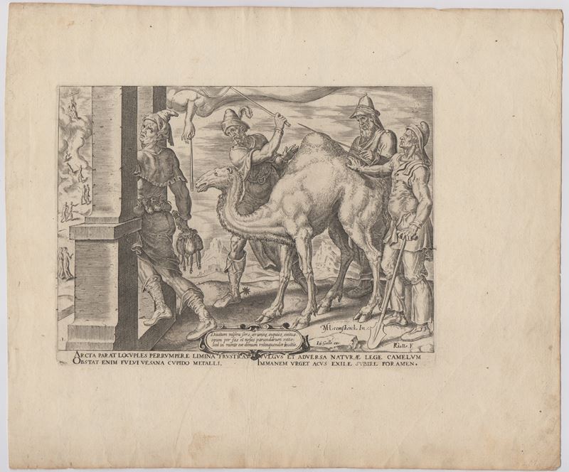 Philip Galle - È più facile per un cammello..., da Maarten van Heemskerck