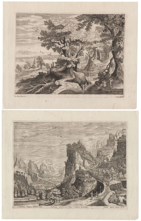 The Journey of Tobias with the Archangel Raphael | Tobias Catching the Fish, after Giovanni Domenico Zapponi