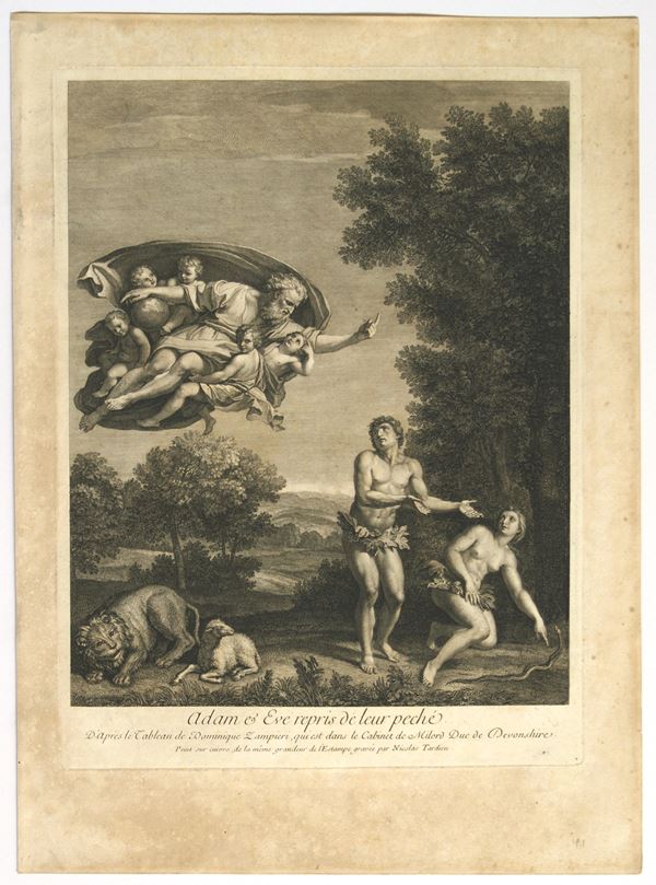 Adam e Eve repris de leur péché, after Domenichino 