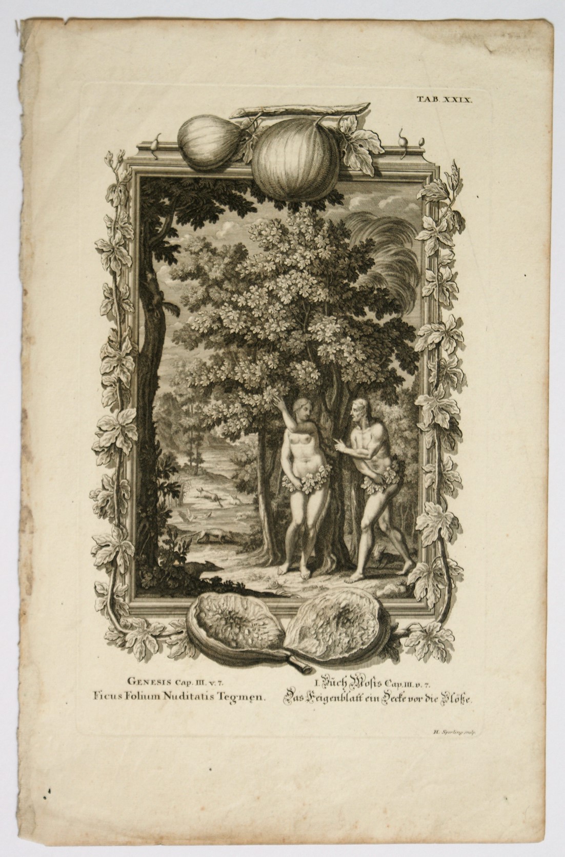 Nicolas Henri Tardieu - Adam e Eva repris de leur péché (da Domenichino)