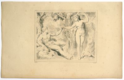 Adam ed Eva (da Franz Floris), litografia