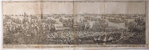See Sclacht zwischen den Spanien und Hollander 1639  (anonymous German engraver of the 17th century)  - Auction PRINTS FROM 15th TO 20th CENTURY - Bertolami Fine Art - Casa d'Aste