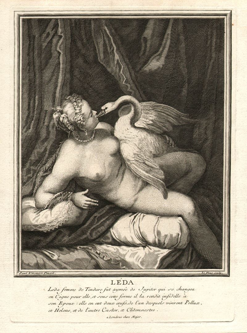 Nicolas Guillaume De la Fleur - Leda (da Paolo Veronese)