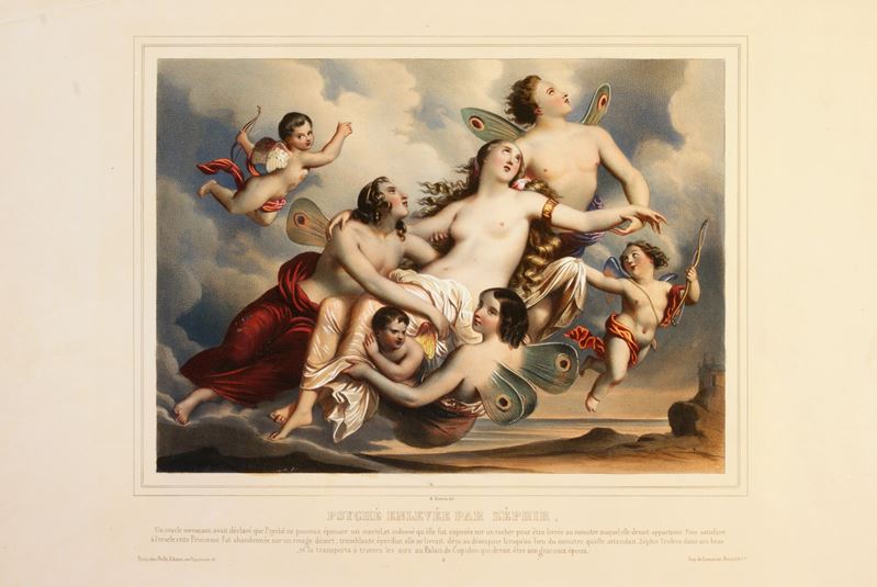 Achille Devéria - Psyché enlevée par Zéphir