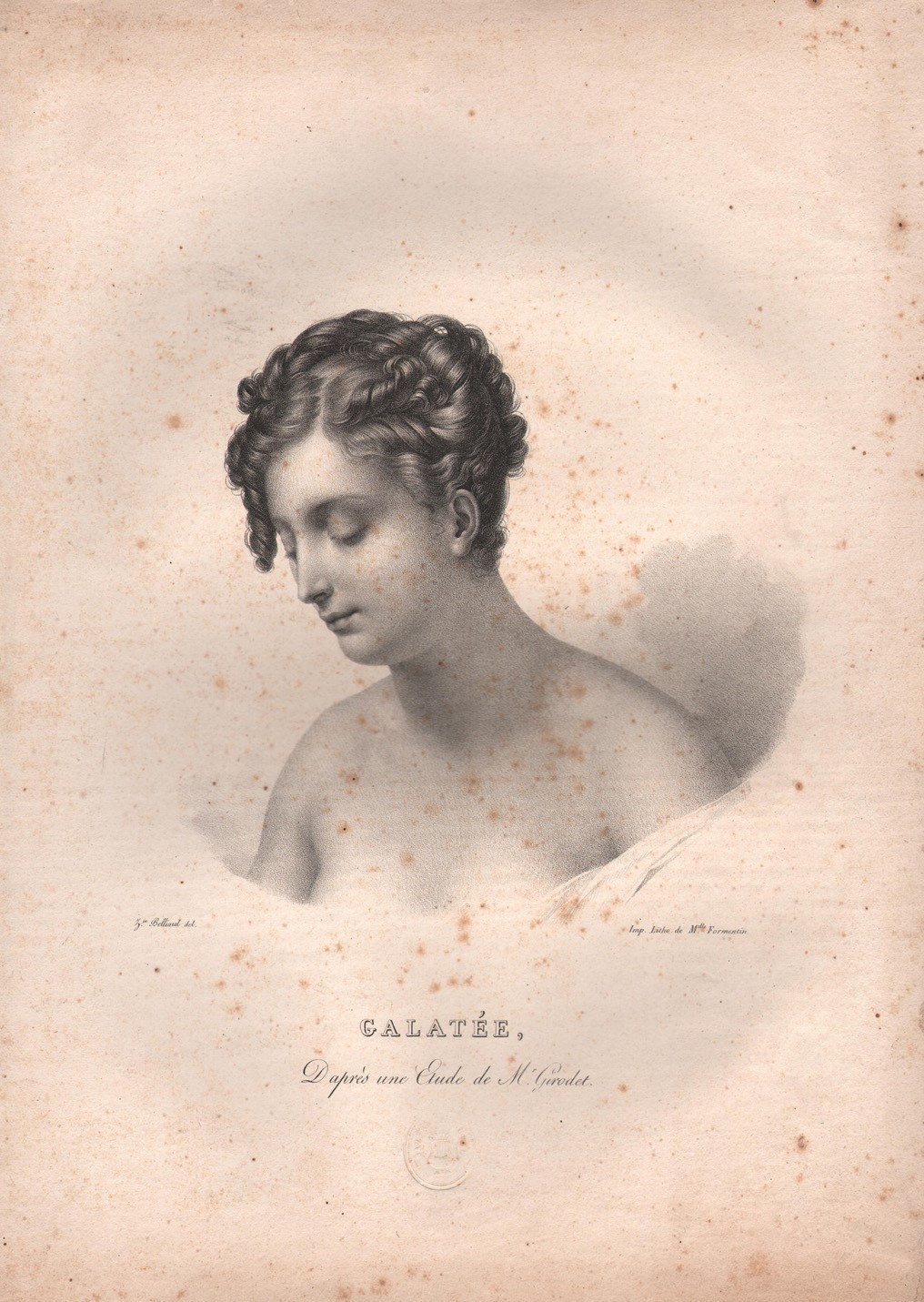 Achille Devéria - Psyché enlevée par Zéphir