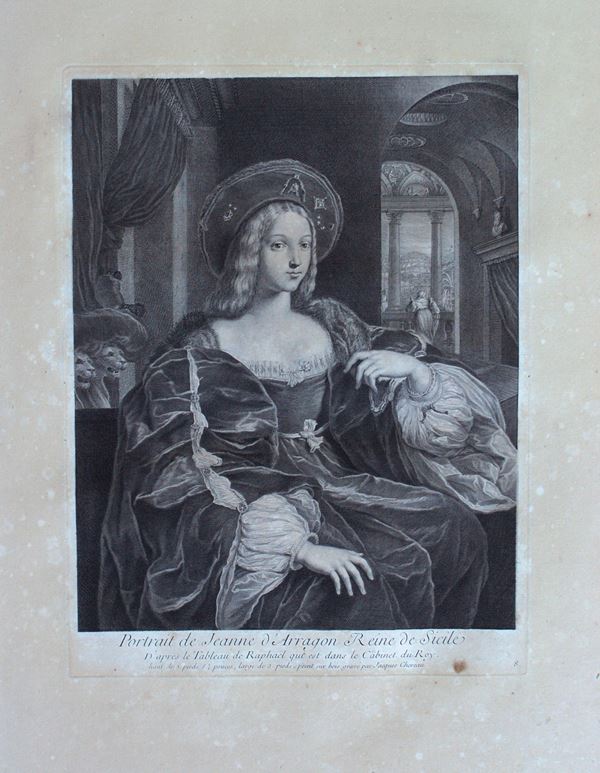Portrait de Jeanne D'Arragon Reine de Sicila, da Raffaello