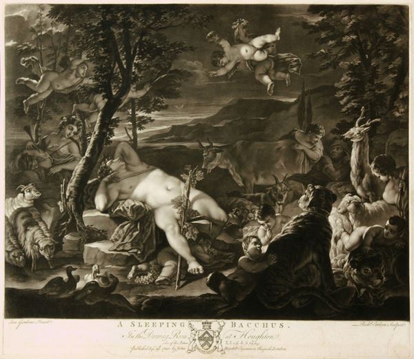A Sleeping Bacchus, after Luca Giordano