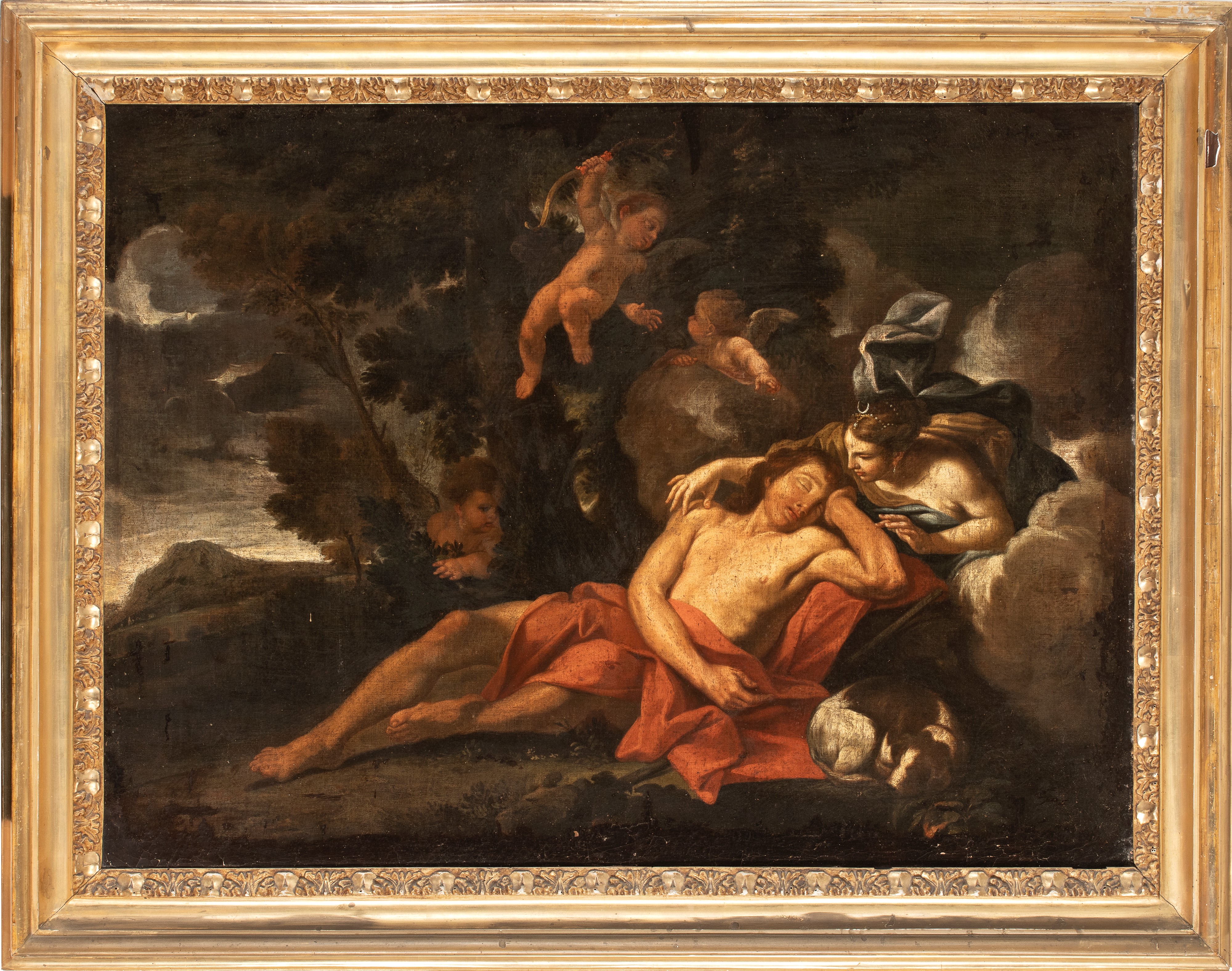 Artista Attivo a Roma, Seconda Metà XVII Secolo - Diana ed Endimione, olio su tela