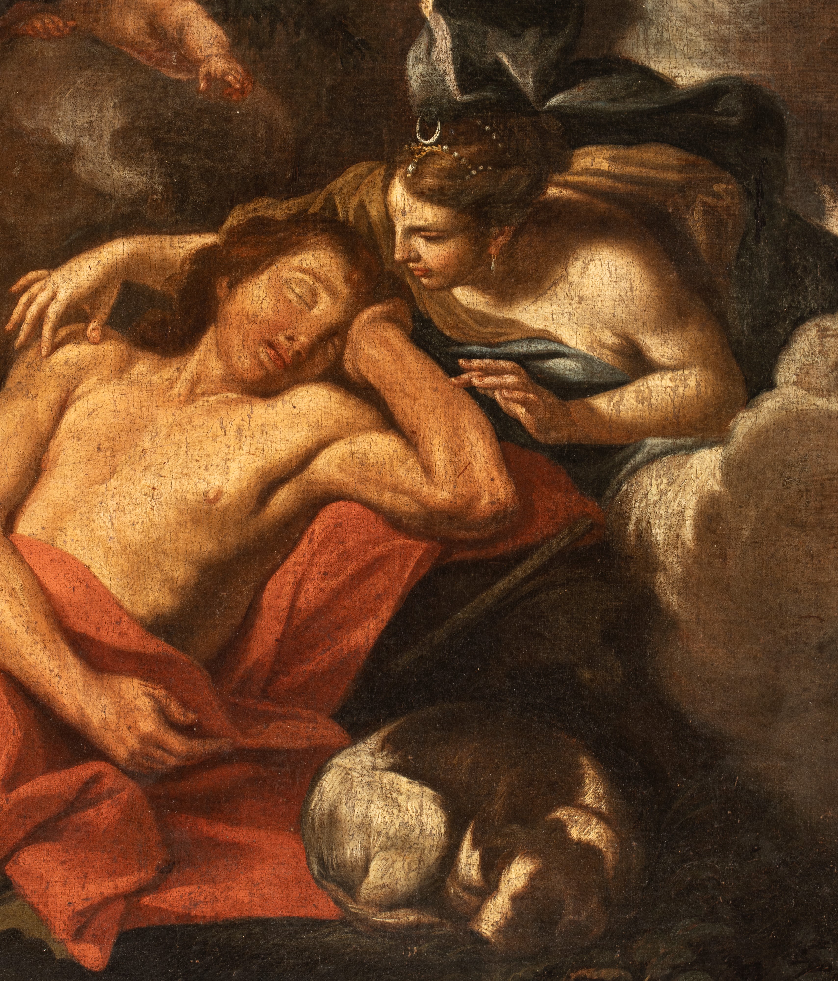 Artista Attivo a Roma, Seconda Metà XVII Secolo - Diana ed Endimione, olio su tela