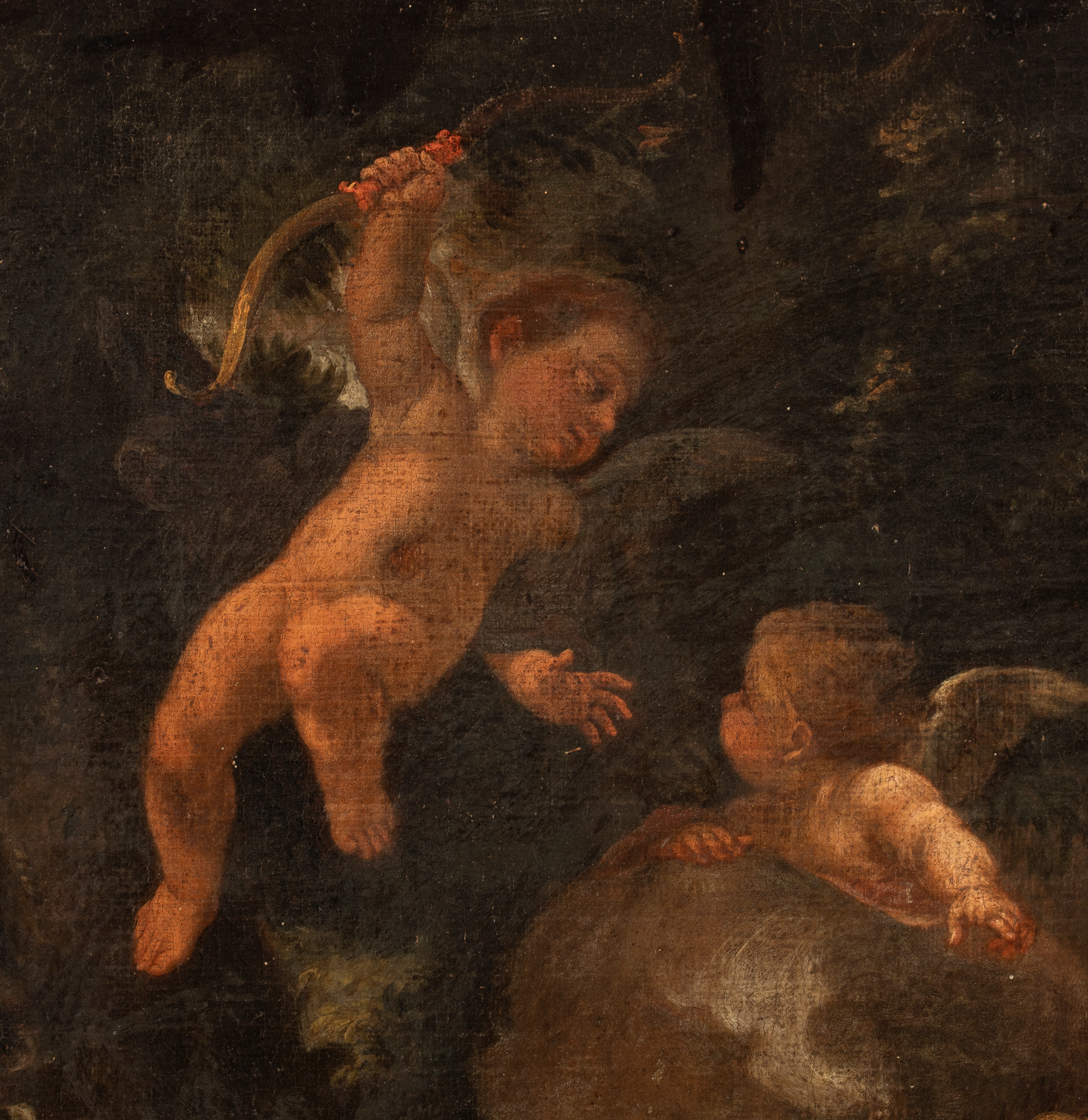 Artista Attivo a Roma, Seconda Metà XVII Secolo - Diana ed Endimione, olio su tela