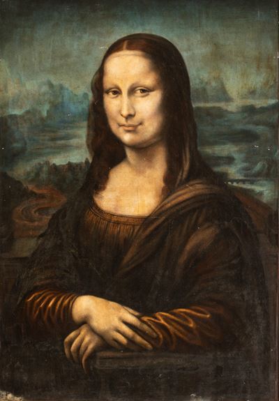 La Gioconda, olio su tela con cornice