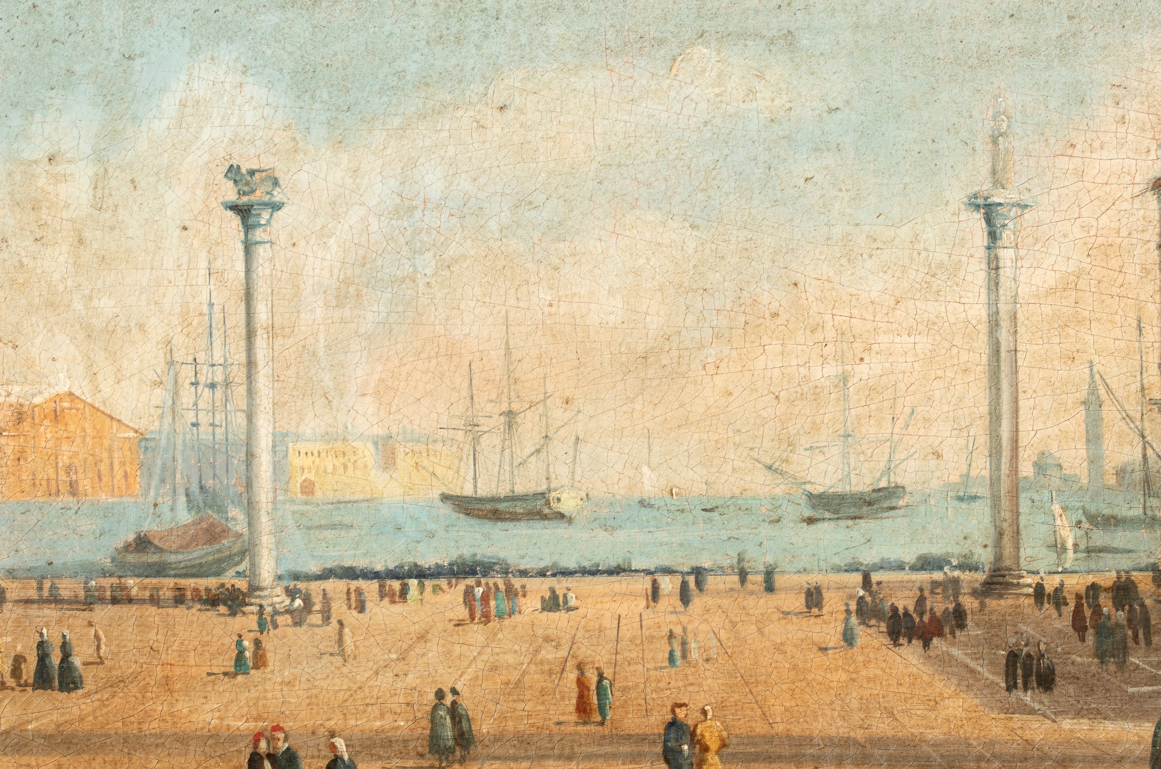 Giovanni Antonio Canal Detto il Canaletto - Veduta della Piazzetta con le colonne di San Marco e ...