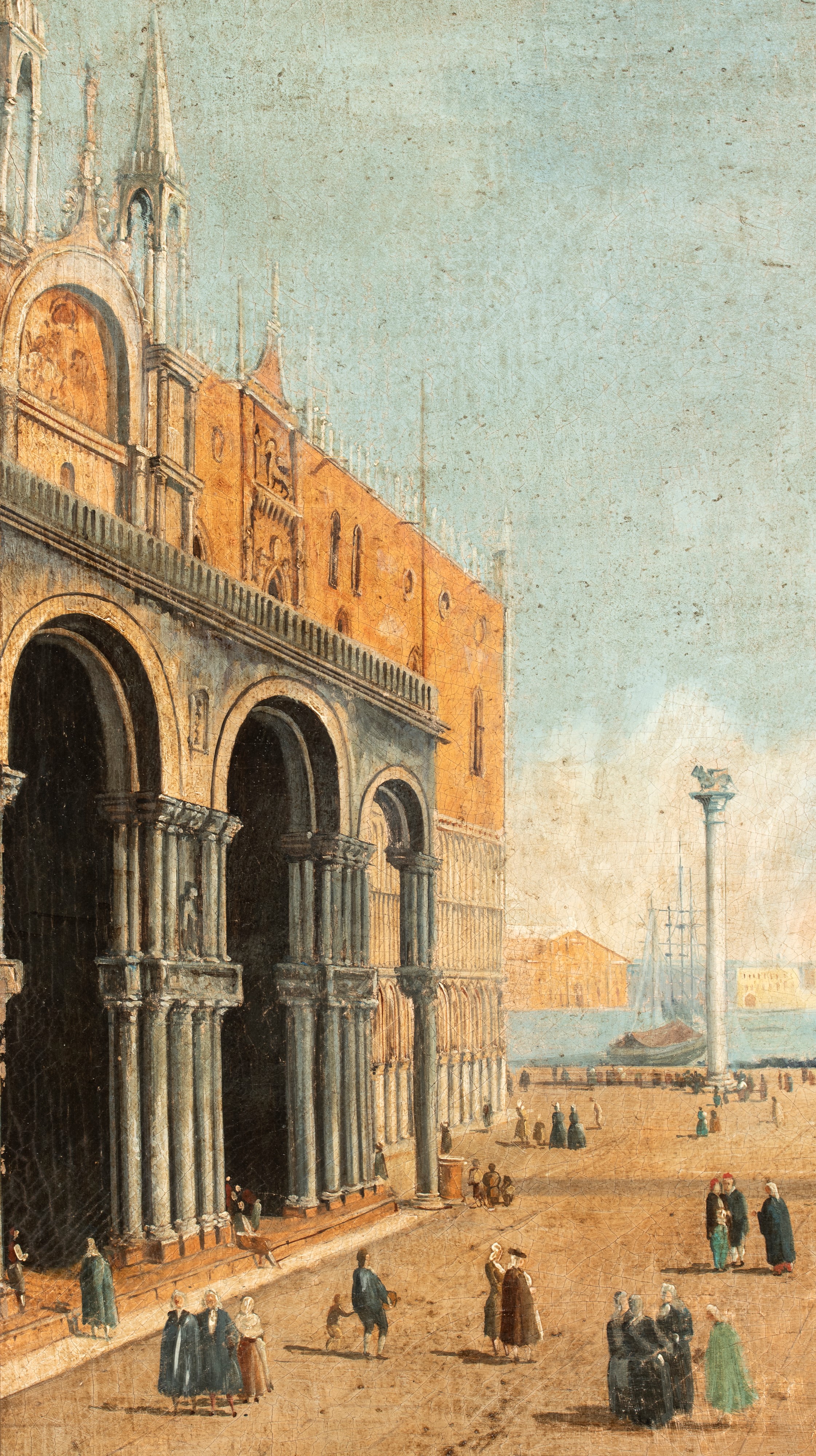 Giovanni Antonio Canal Detto il Canaletto - Veduta della Piazzetta con le colonne di San Marco e ...