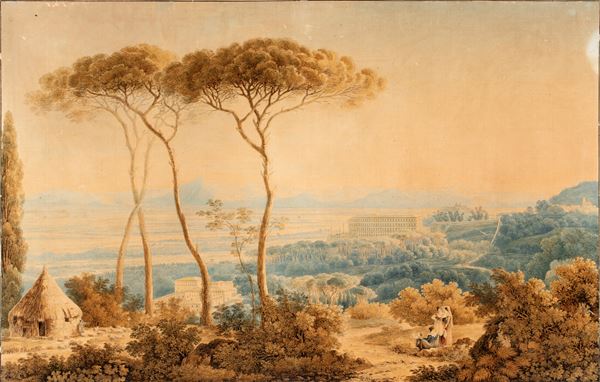 View of the Roman Campagna from the Grove of Villa Taverna