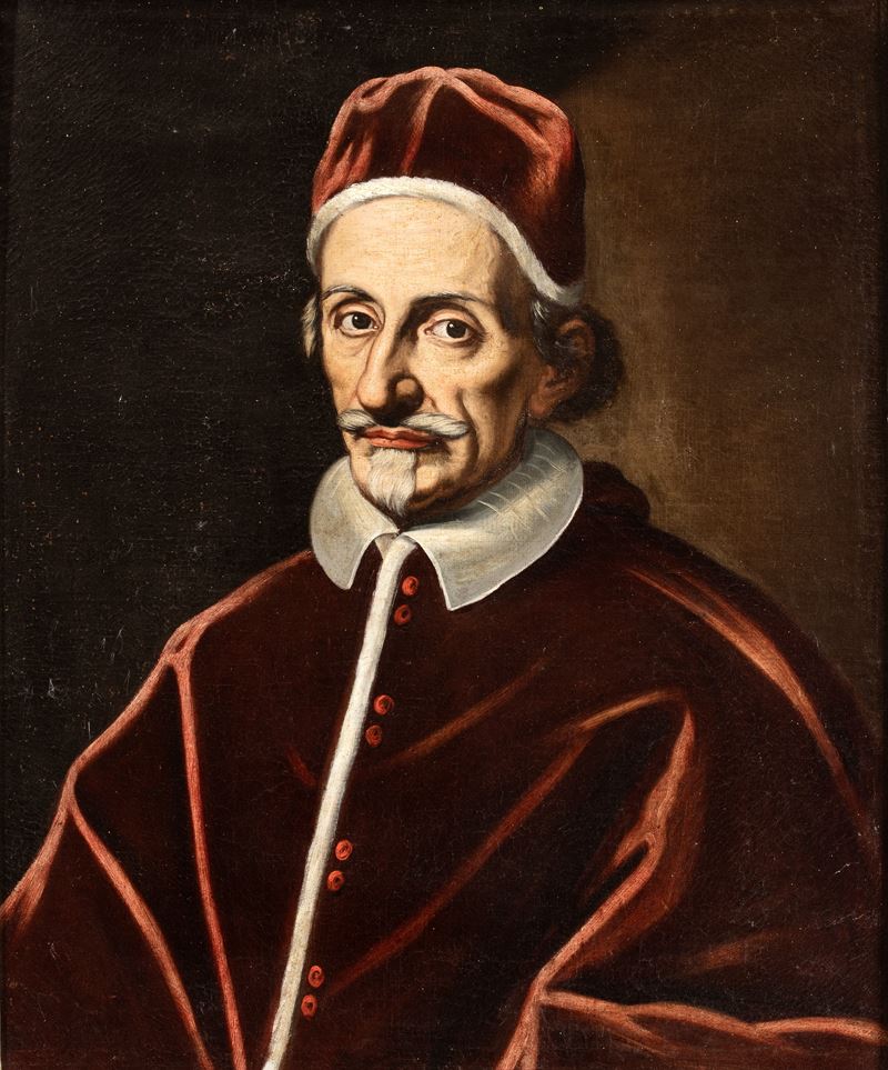 Artista Attivo a Roma, Seconda Metà XVII Secolo - Ritratto di papa Innocenzo XI, olio su tela