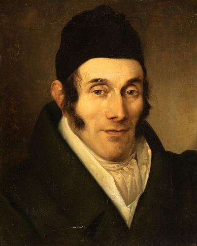 Ritratto virile con berretto nero, olio su tela