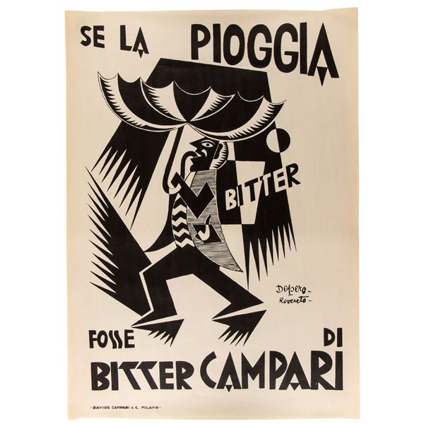 FORTUNATO DEPERO - SE LA PIOGGIA FOSSE DI BITTER CAMPARI