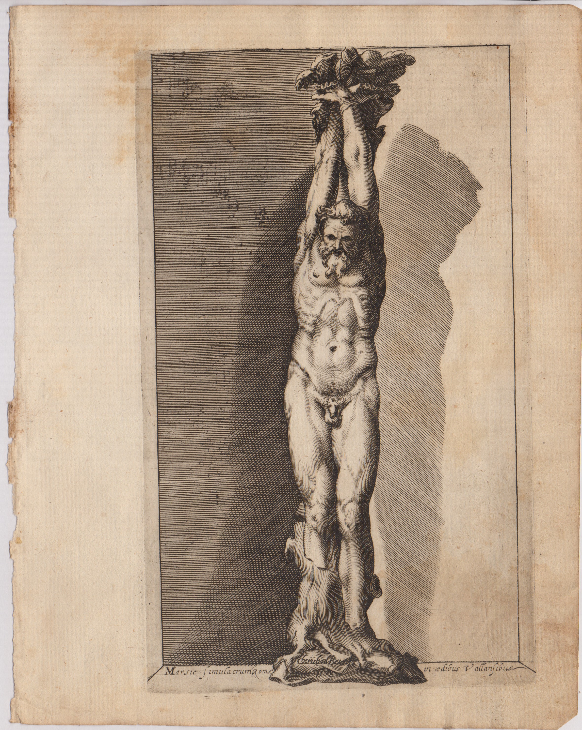 Cherubino Alberti - Tiberis fluvij simunacrum Romae in Vaticano | Marforio, acquaforte (due incis...
