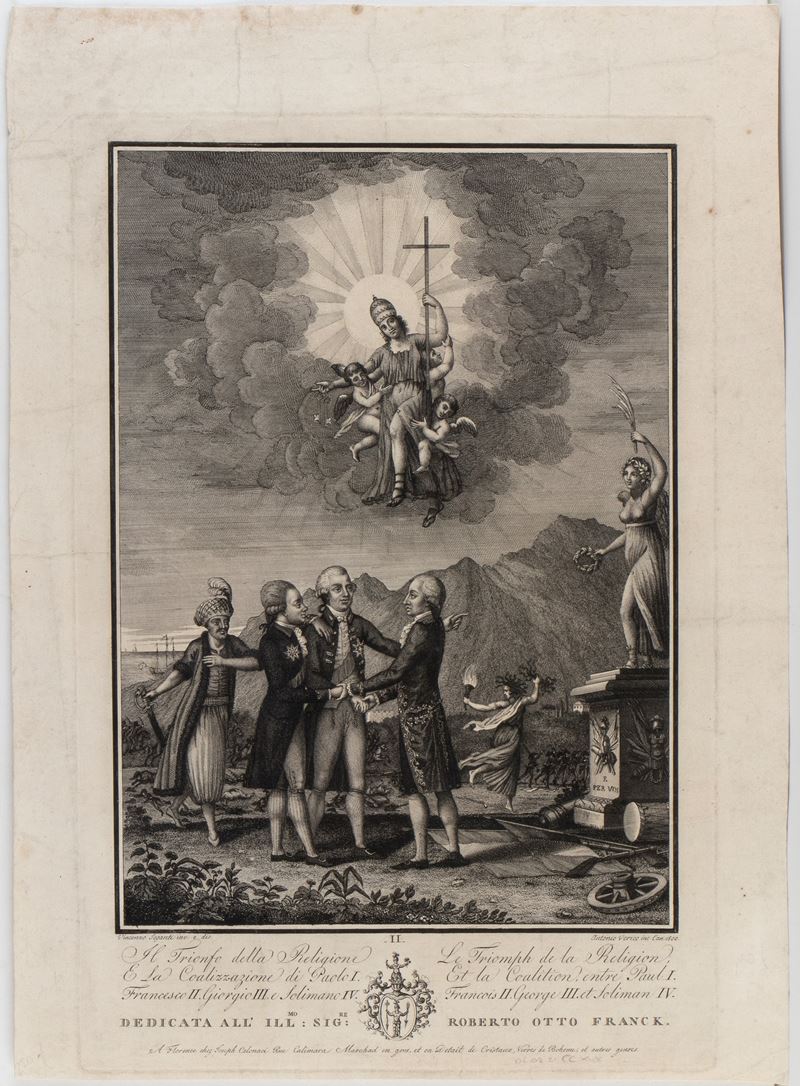 Antonio Verico - Il Trionfo della Religione e la Coalizione di Paolo I, Francesco II, Giorgio III...