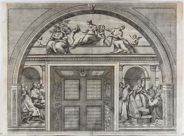 Affresco nella stanza della segnatura, da Raffaello