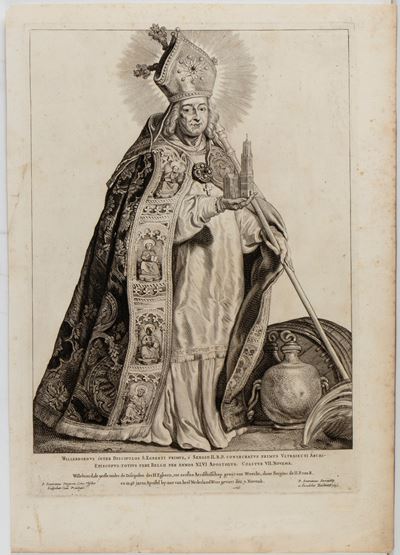 Da Cornelis Visscher, Santi dei Paesi Bassi settentrionali e meridionali (acquaforte e bulino)