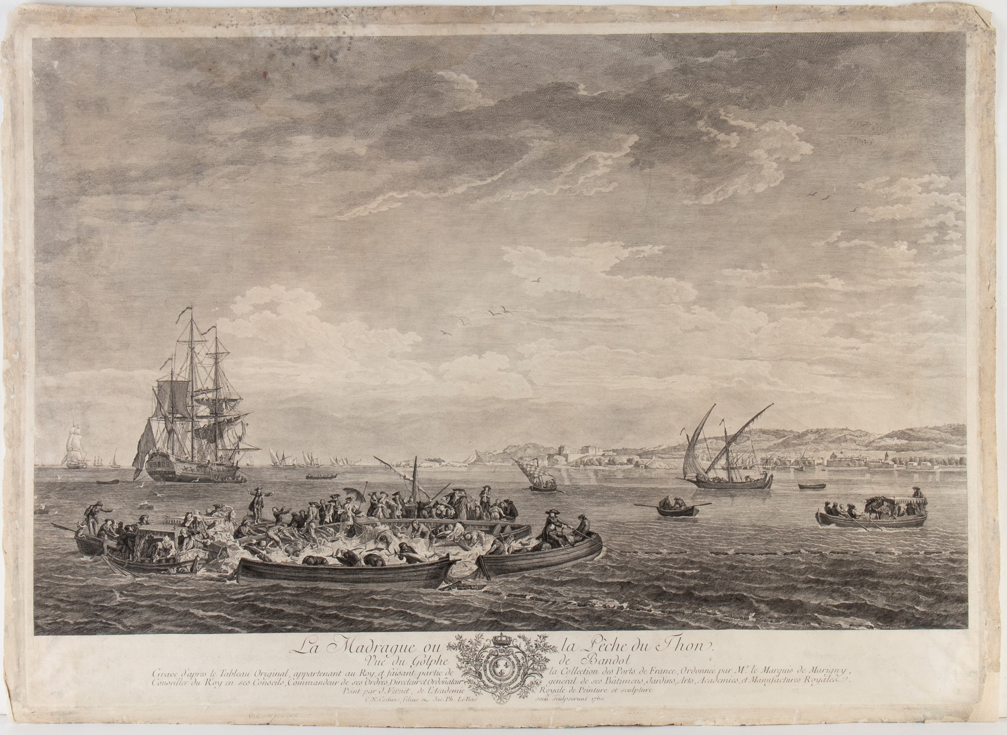 Claude Joseph Vernet - Les Ports de mer de la France: L’entrée du port de Marseille; Le port de R...