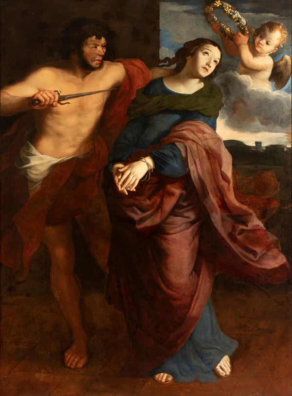 Artista attivo a Napoli, XVII secolo - The martyrdom of Santa Lucia
